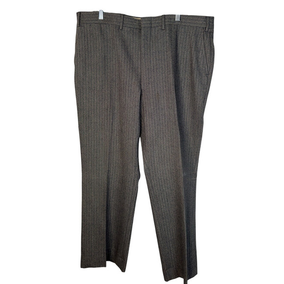 Nordstrom Mens 44R Pinstripe Wool 3 Piece Suit Jacket 40x31 Pants Vest Gray EUC! - Picture 12 of 15